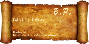 Bánffy Péter névjegykártya